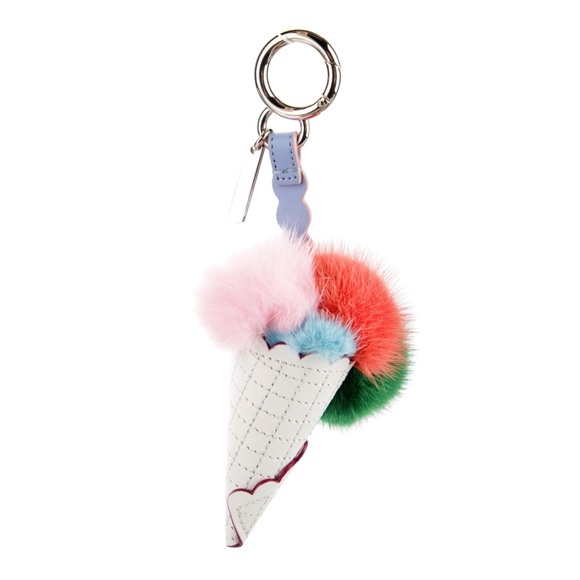 Fendi Ice Cream Cone Mink Fur Bag Charm - Picture 9 of 11